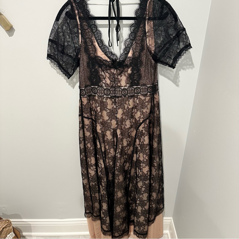 EUC Anthropologie Sheerly Beloved Layer of Lace Maxi Dress - Size 4 - Picture 9 of 16